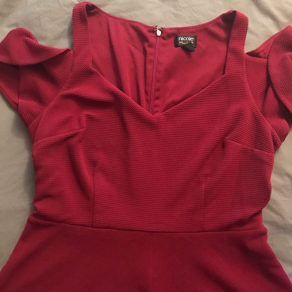 Burgundy Peplum Top